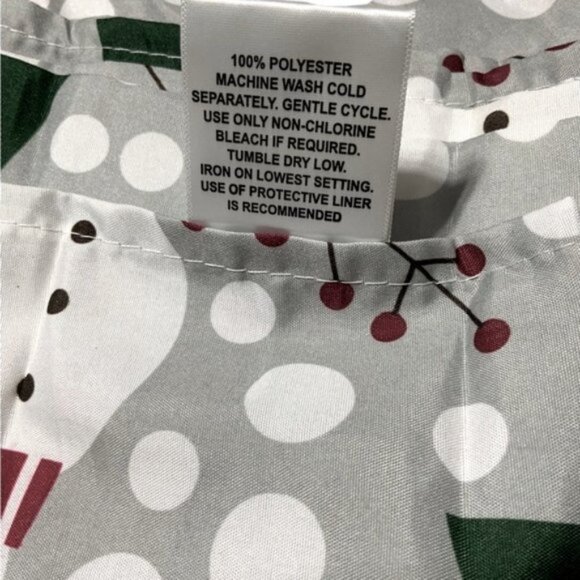 Christmas Bath Snowman Santa Fabric Shower Curtain 72 x 72 Hook Set Grey 13 PC - Picture 7 of 15